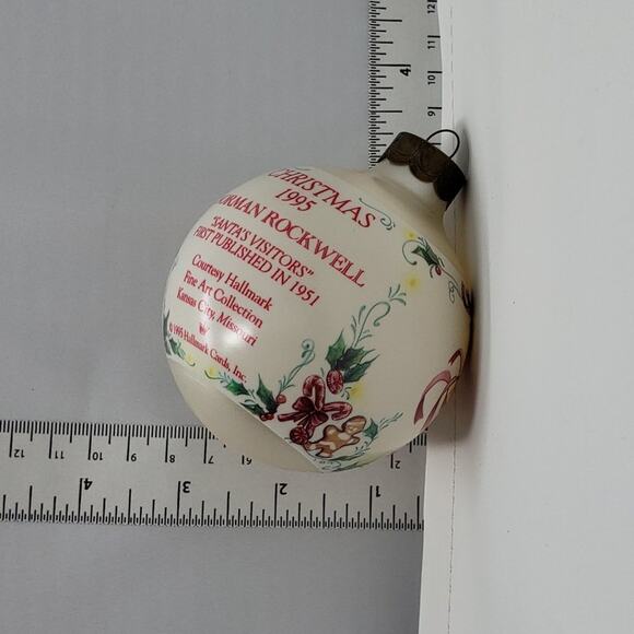 1995 Hallmark Santa’s Visitors Glass Bulb Keepsake Christmas Holiday Ornament.2 - Picture 9 of 9